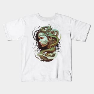 Medusa Deconstructed Stone Cold Beauty Kids T-Shirt